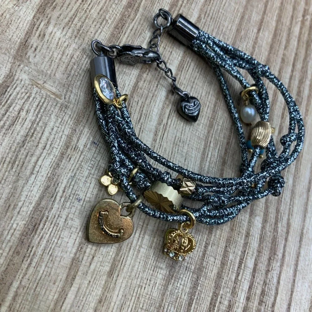 Juicy Couture Multi Strand Multi Charm Bracelet